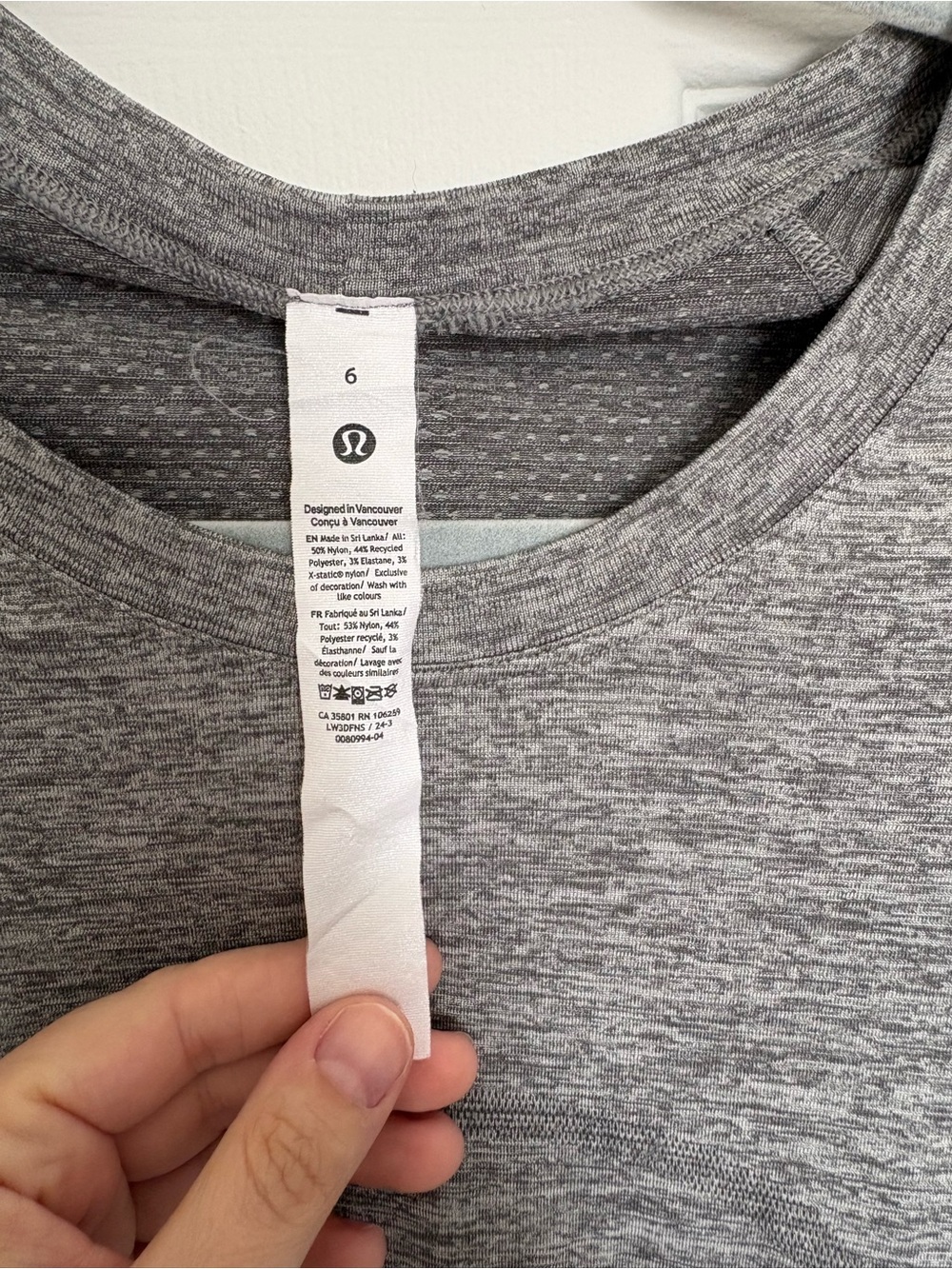 Lululemon Swiftly Tshirt - Gray Size 6 - Picture 2 of 3